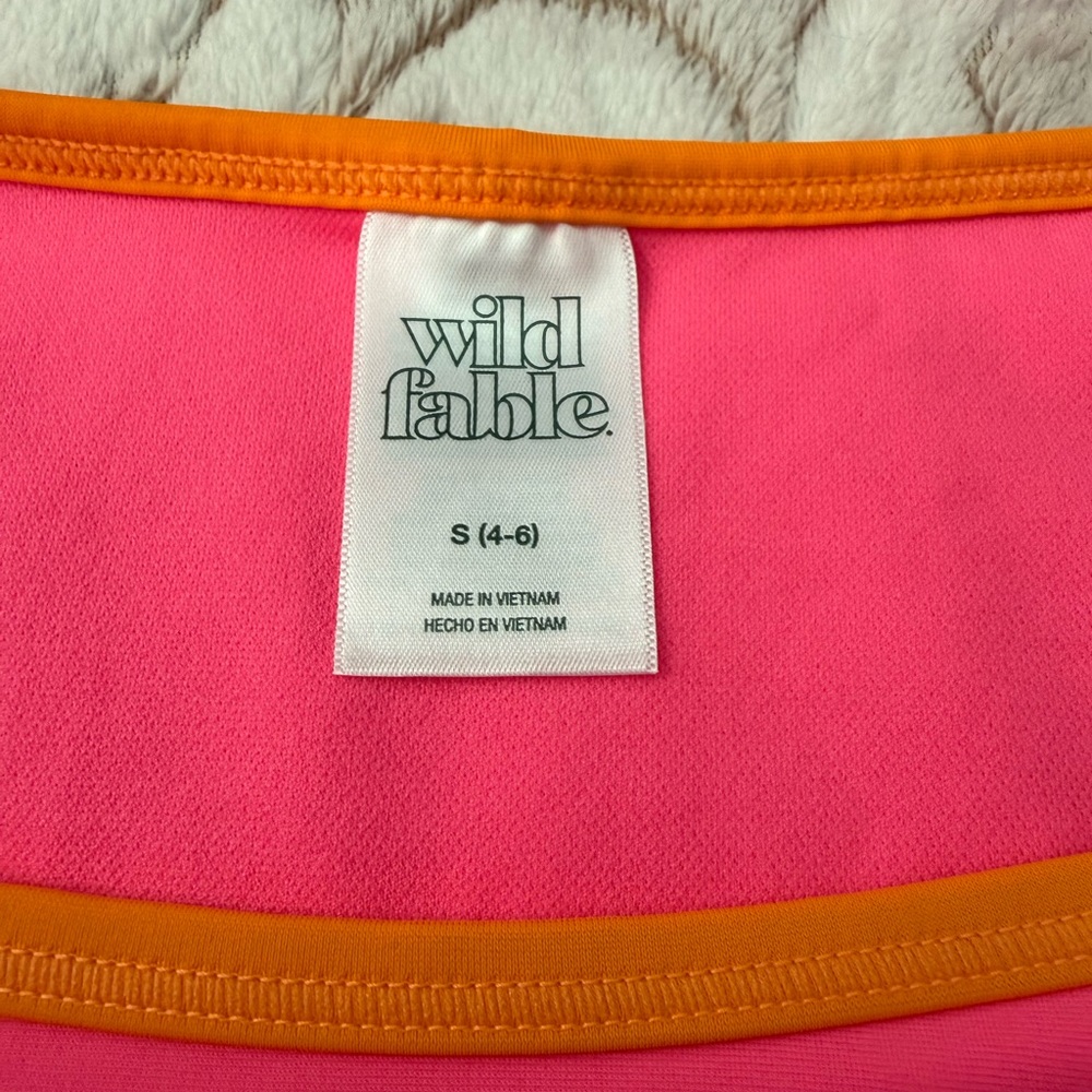 wild fable Pink and Orange Triangle Bikini Set - Picture 5 of 6